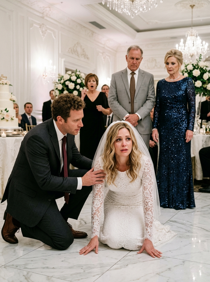 At my wedding reception, Dad demanded $30,000 from my wealthy fiancé for a Cadillac Escalade. When I refused, he lost control and left me h3rt. I whispered four words to my fiancé. Twenty minutes later, Dad’s smug smile vanished completely.
