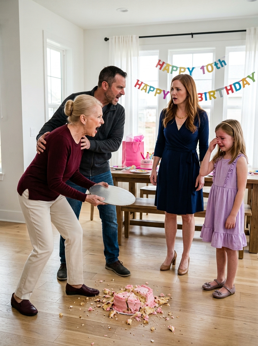 My MIL crossed the line with my daughter and threw her birthday cake on the floor. “No son, no celebration,” she said.