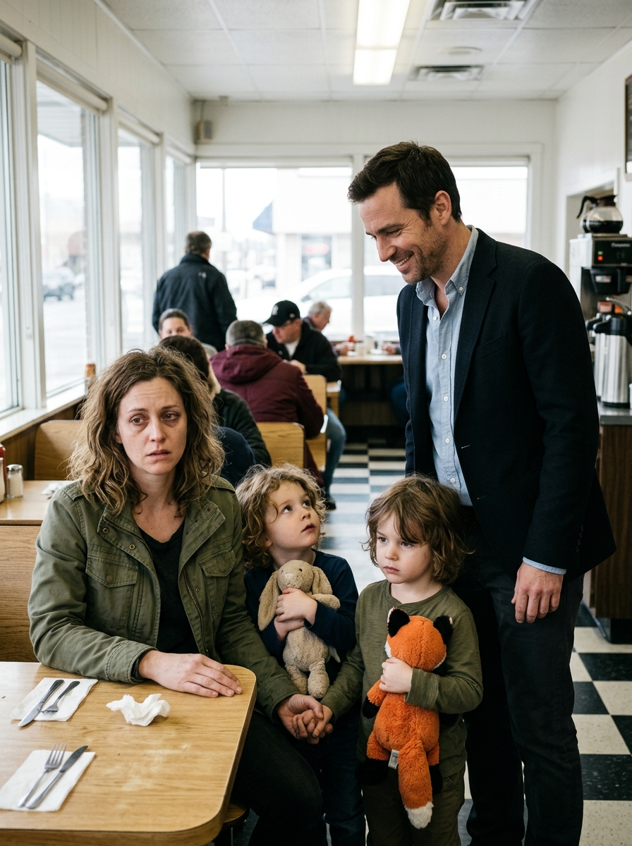 A Single Mom Sent a Desperate Rent Text to the Wrong Number—Then the Stranger Who Replied Walked Into a Portland Diner and Changed Her Family’s Life Forever