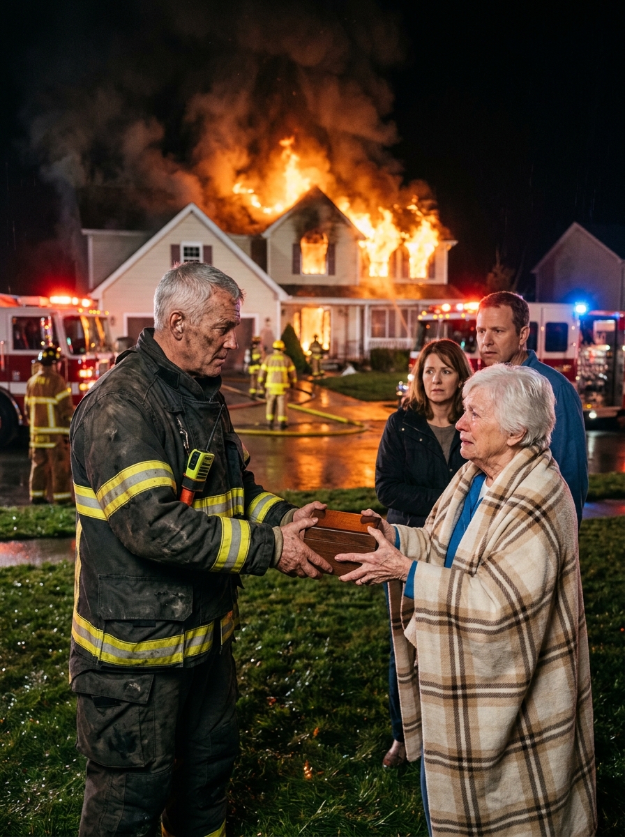 The Firefighter Had Already Saved Everyone—Then an Elderly Woman Begged Him to Go Back for a Wooden Box