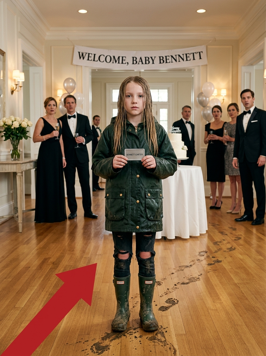 A Ragged Little Girl Burst Into a Millionaire’s Baby Party Screaming That Someone Had Dumped a Child Like Trash—And One Silver Name Tag Blew Open a Lie So Evil the Whole Mansion Went Silent