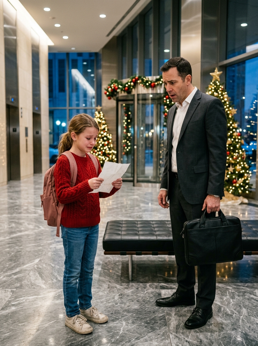 A Six-Year-Old Girl Waited in My Office Lobby Two Days Before Christmas—Then She Handed Me a Note From the Employee Who Vanished Three Years Earlier and Asked Me to Come Home With Her