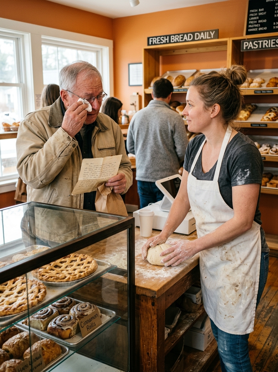 A Widower Walked Into a Small-Town Bakery With His Wife’s Recipe Card—and One Young Baker Gave Him Back Sunday