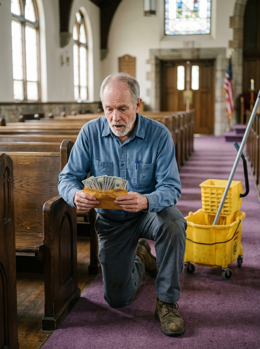 The Church Custodian Found $9,000 Under a Pew—and Knew Exactly Who Needed It—Even Though He Desperately Needed It Himself