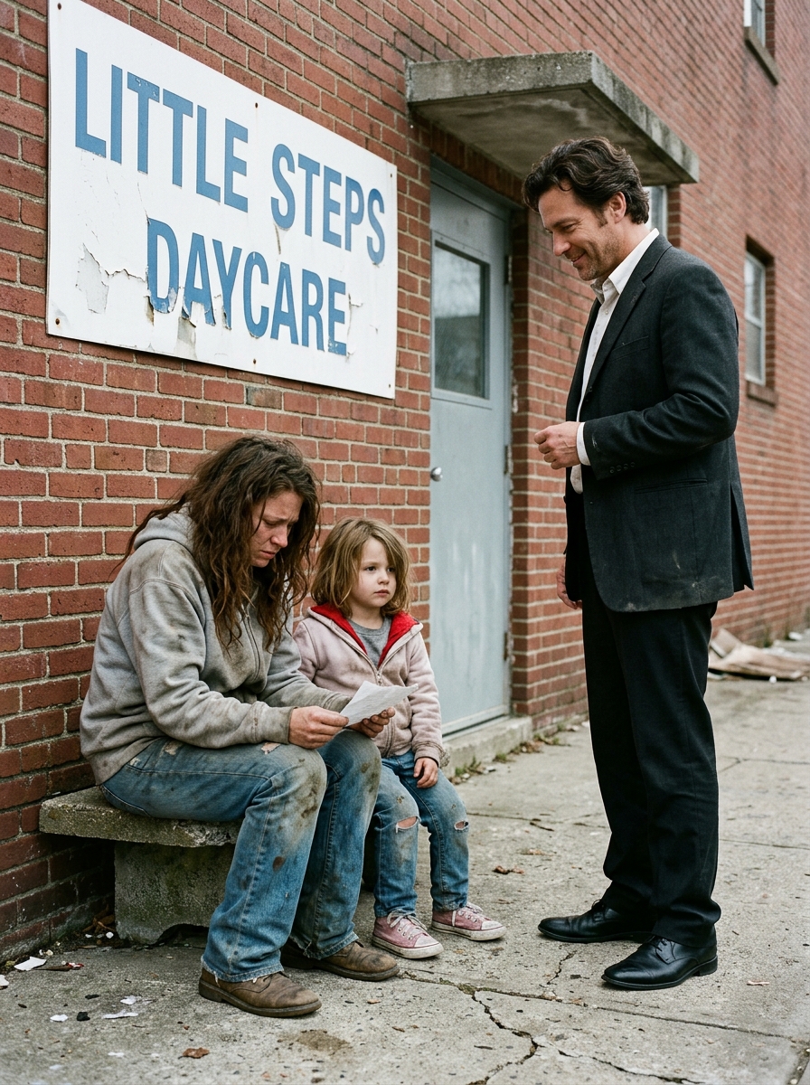 A Single Mom Sat Outside a Daycare With $70 She Didn’t Have—Then a Man in a Suit Asked One Question That Changed Her Daughter’s Future and His Entire Company
