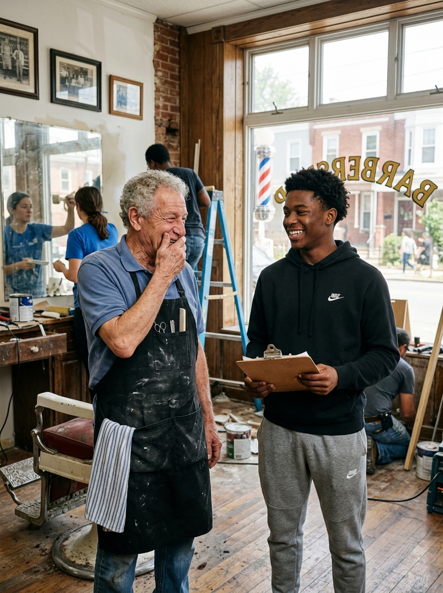 The first time sixteen-year-old Jamal Carter walked into Wendell Price’s barbershop, he didn’t ask for a haircut.