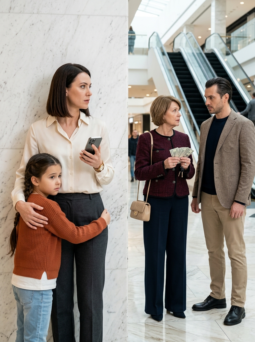 My mother-in-law claimed she was seeing a doctor, but my daughter spotted her at the mall giving a stranger money, a key, and our family schedule. I secretly recorded everything. The next morning, my husband went pale when someone arrived.