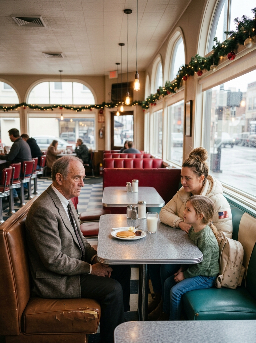 The Millionaire Sat Alone on Christmas Eve—Then He Saw a Mother Give Her Daughter the Only Meal She Could Afford, and Everything Changed