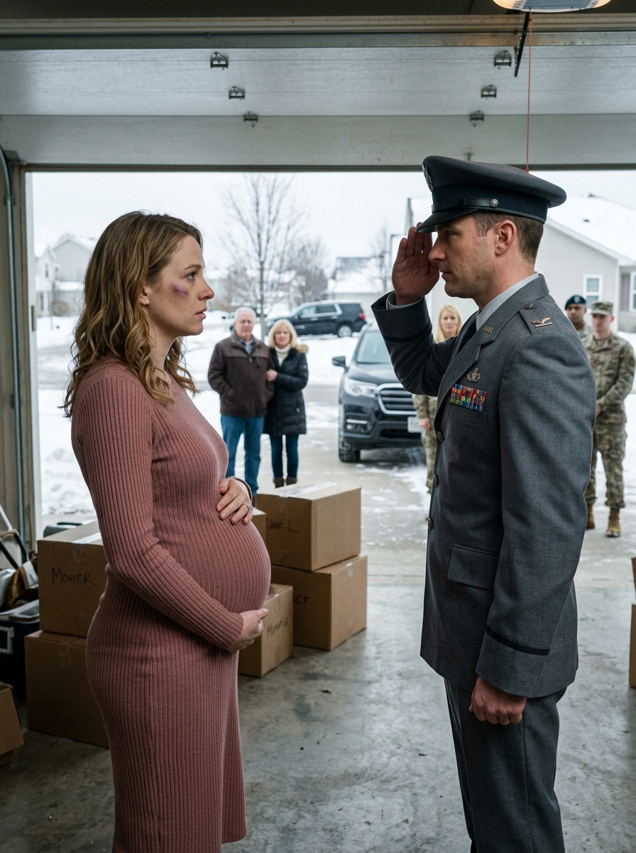 Just hours after my husband’s military funeral, my own family looked at my pregnant belly and decided I wasn’t worth giving a warm place to sleep. They ordered me into the freezing garage so my sister’s rich husband could take over my bedroom.
