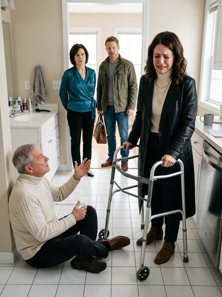 My mom left a note: “We took the savings for a cruise. You deal with Victor.” I found my stepdad helpless on the bathroom floor. As I called for help, he pressed his ring into my hand and whispered, “$3.2 million, Jenna… it’s time.”