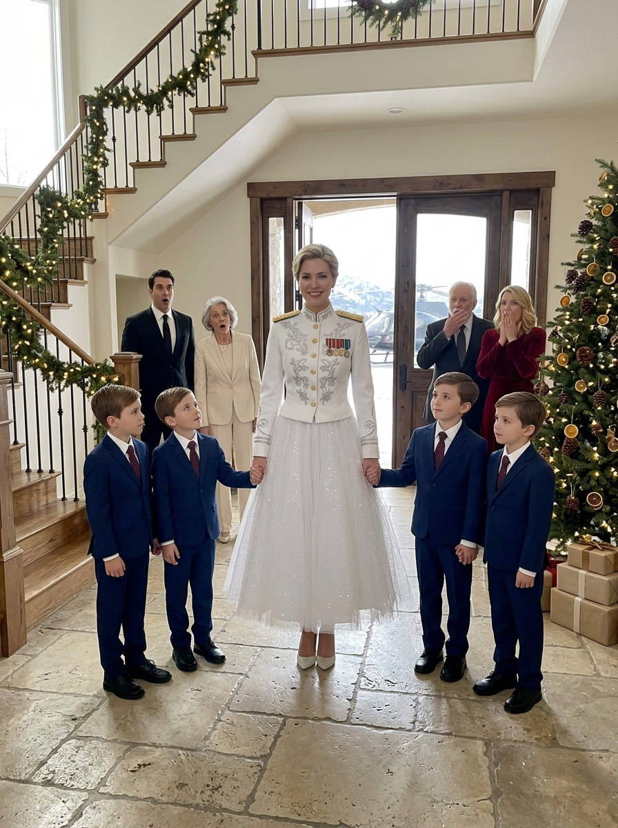 My ex-husband called my pregnancy a lie, walked away, and spent eight years pretending I had invented a child to keep him. So when he invited me to his family’s Christmas dinner, I accepted. He expected me to come alone. But when four little boys crossed that snowy field beside me, he finally saw the truth pride had kept him from asking.