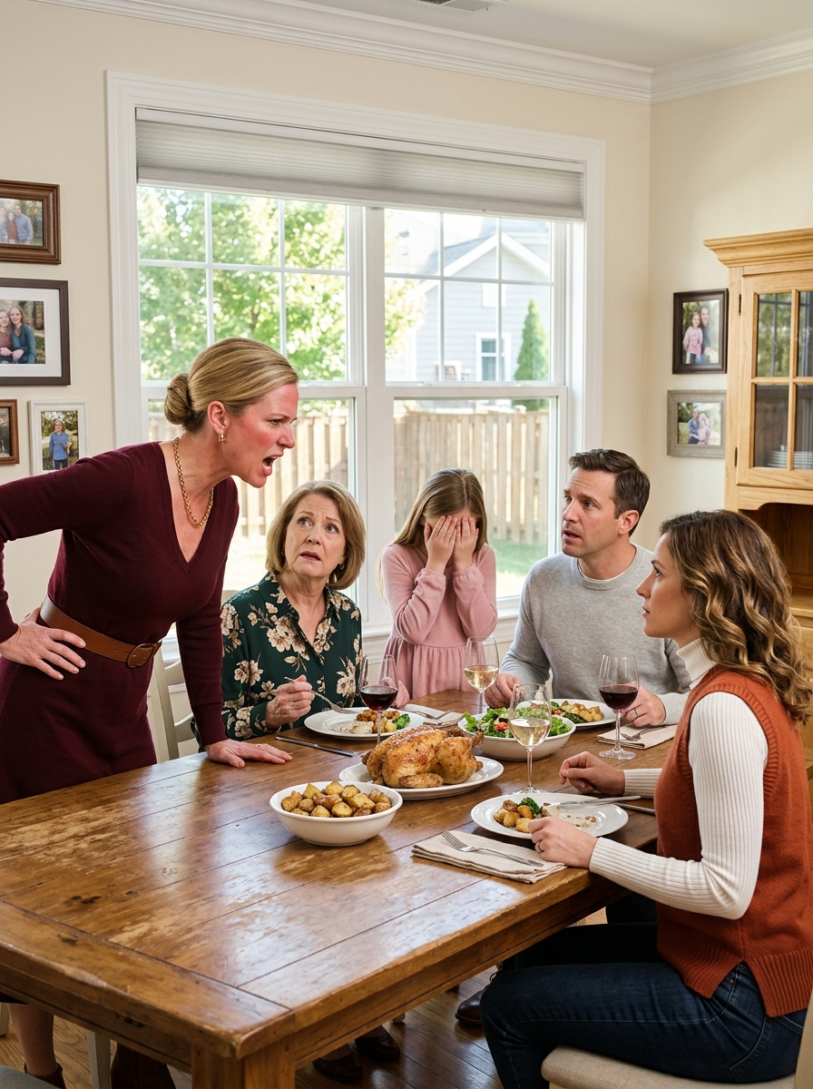 My sister-in-law looked at the dinner on the table and sneered, “Looks like something scraped off a cafeteria tray. Even my kids could do better!”