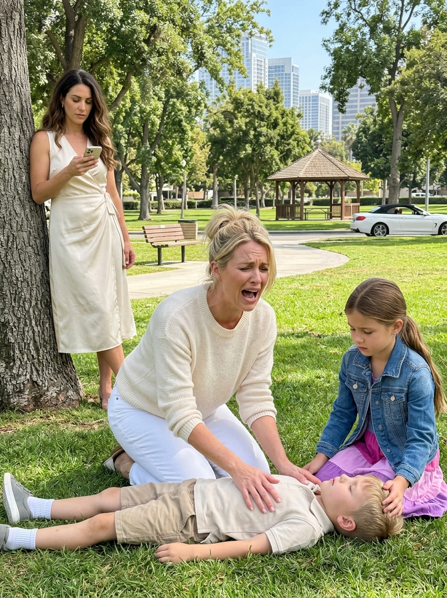 My sister-in-law took my son for a “fun afternoon.” Two hours later, my niece called me crying: “Mom said it was just a joke… but he won’t wake up.” I found him motionless in the park, and doctors discovered he’d been given a sedative. But the real nightmare began when police saw whose name was on the prescription.