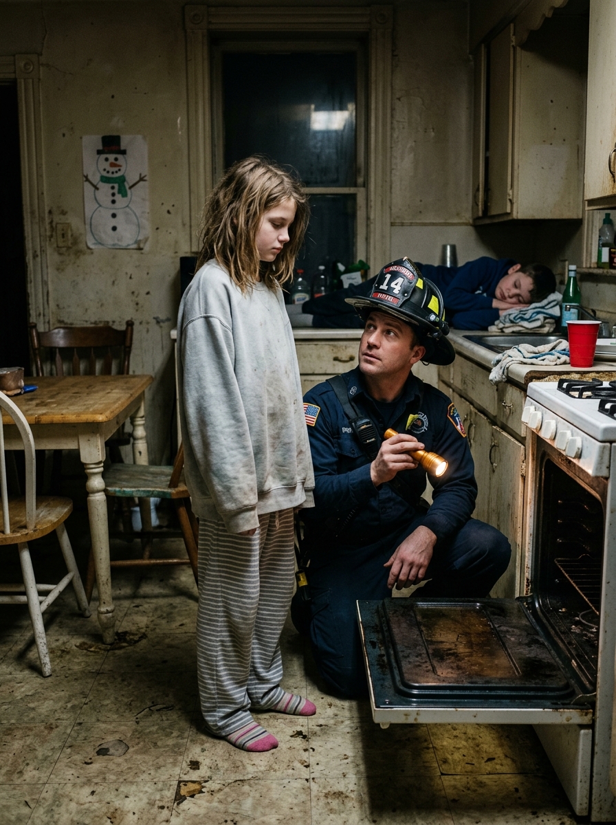 An Eleven-Year-Old Called the Fire Station at 1:40 A.M.—What One Firefighter Found Beside the Oven Changed an Entire Town Before Sunrise