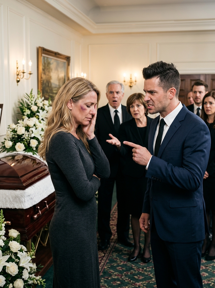 My brother lost control at Dad’s funeral because I refused to give him the safe key. As relatives pulled him away, he shouted, “She’s stealing my inheritance!”