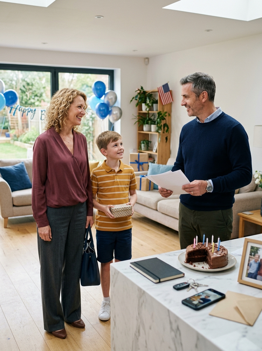 For eight birthdays, my husband left our son for another woman. By the ninth, I stopped waiting. When he finally returned home, the house was empty—and one sealed envelope revealed something he never saw coming.
