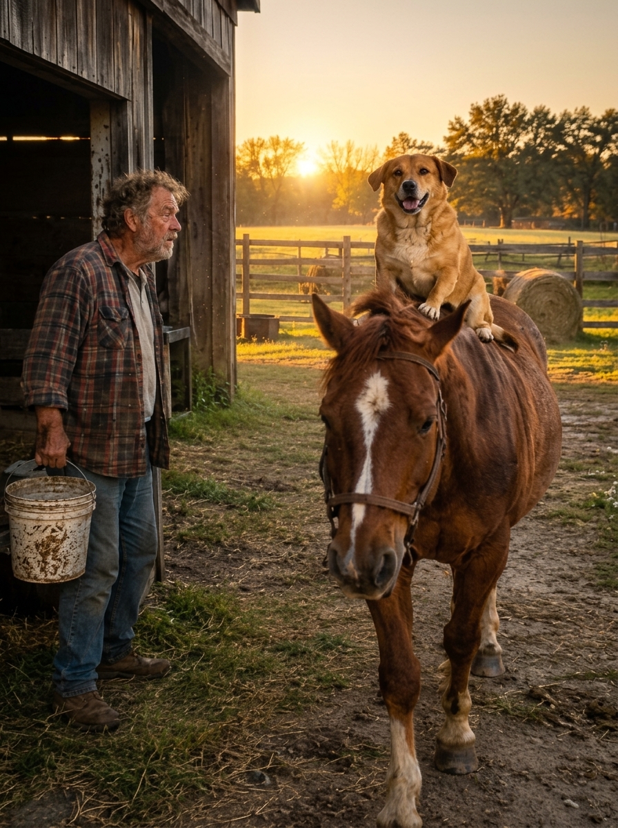 The Old Dog Who Rode My Horse Taught Me What It Really Means to Keep Living