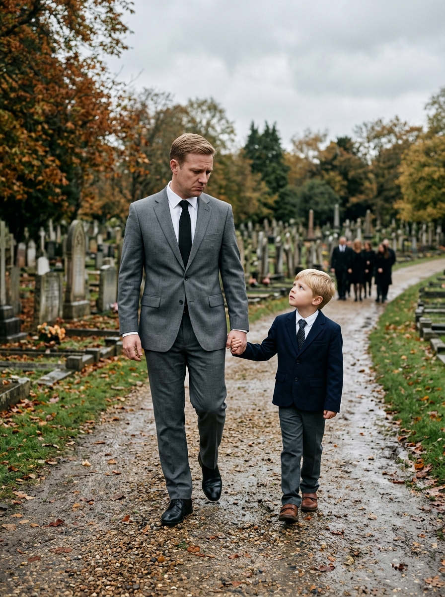 The Day After My Wife’s Funeral, My Seven-Year-Old Son Pulled Me Aside and Said, “Dad, That Wasn’t Mom.” I Thought Grief Was Making Him Say Impossible Things Until He Pointed Out One Tiny Detail About the Woman in the Coffin. I Called the Funeral Home, Then the Detective—and What They Found Made Me Realize We May Have Buried Someone We Never Truly Identified.