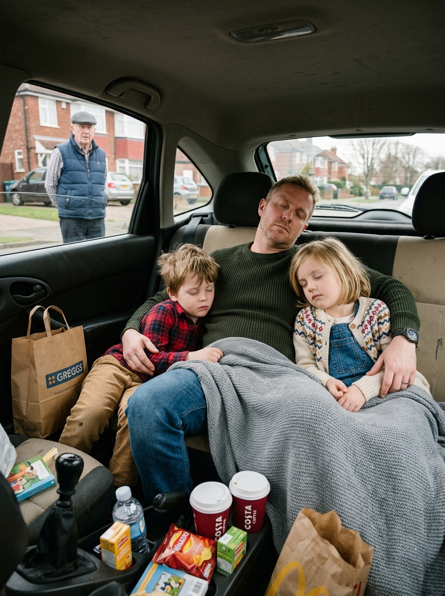 I flew to Chicago to surprise my son on his thirty-second birthday. Instead, I found him sleeping inside a car in the cheapest section of the airport parking lot, with my five-year-old twin grandsons curled beneath a blanket in the back seat. The boys thought they were camping. My son knew better. Over breakfast, I told him to stop protecting everyone—and what he finally told me explained how he had lost almost everything.