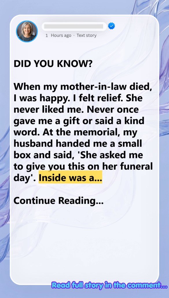 When Eleanor died, I didn’t cry. I honestly didn’t. I just stood by the kitchen sink, running warm water over a greasy skillet, and felt a long, heavy knot in my chest uncoil.