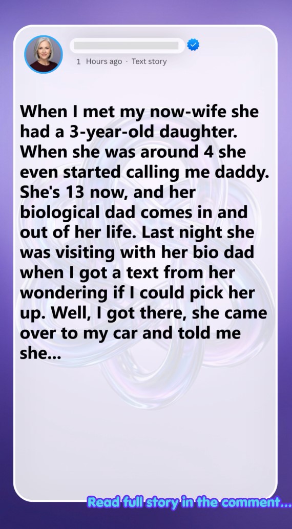 He didn’t share her DNA. He shared her childhood, her tears, her laughter—and when she asked, “Are you really my dad?” his answer proved that being a father has nothing to do with blood.