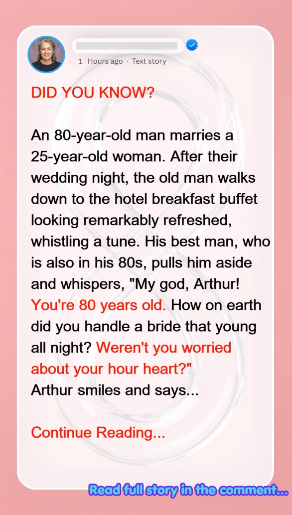 When eighty-year-old Arthur Vance married twenty-five-year-old Clara Hastings at a quiet seaside chapel in Cape May, his lifelong friends were convinced he had lost his mind. His adult children boycotted the ceremony, muttering about gold diggers and predatory young women, while everyone anticipated a disaster on the wedding night.
