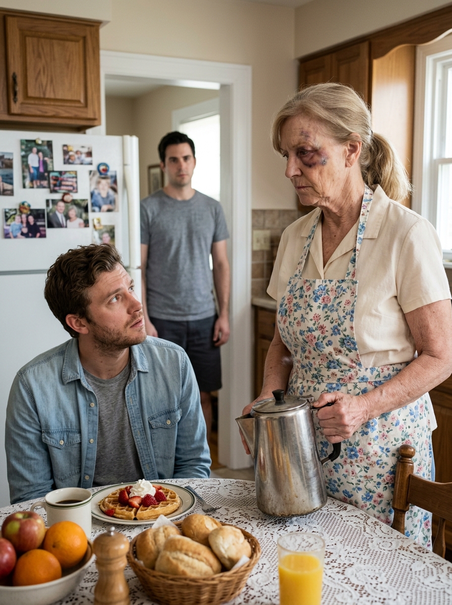 Last Night, My Son Rai:sed His Hand Aga:inst Me, But I Didn’t Cry. This Morning, I Spread Out My Best Tablecloth, Cooked Breakfast Like It Was a Celebration, and Waited.