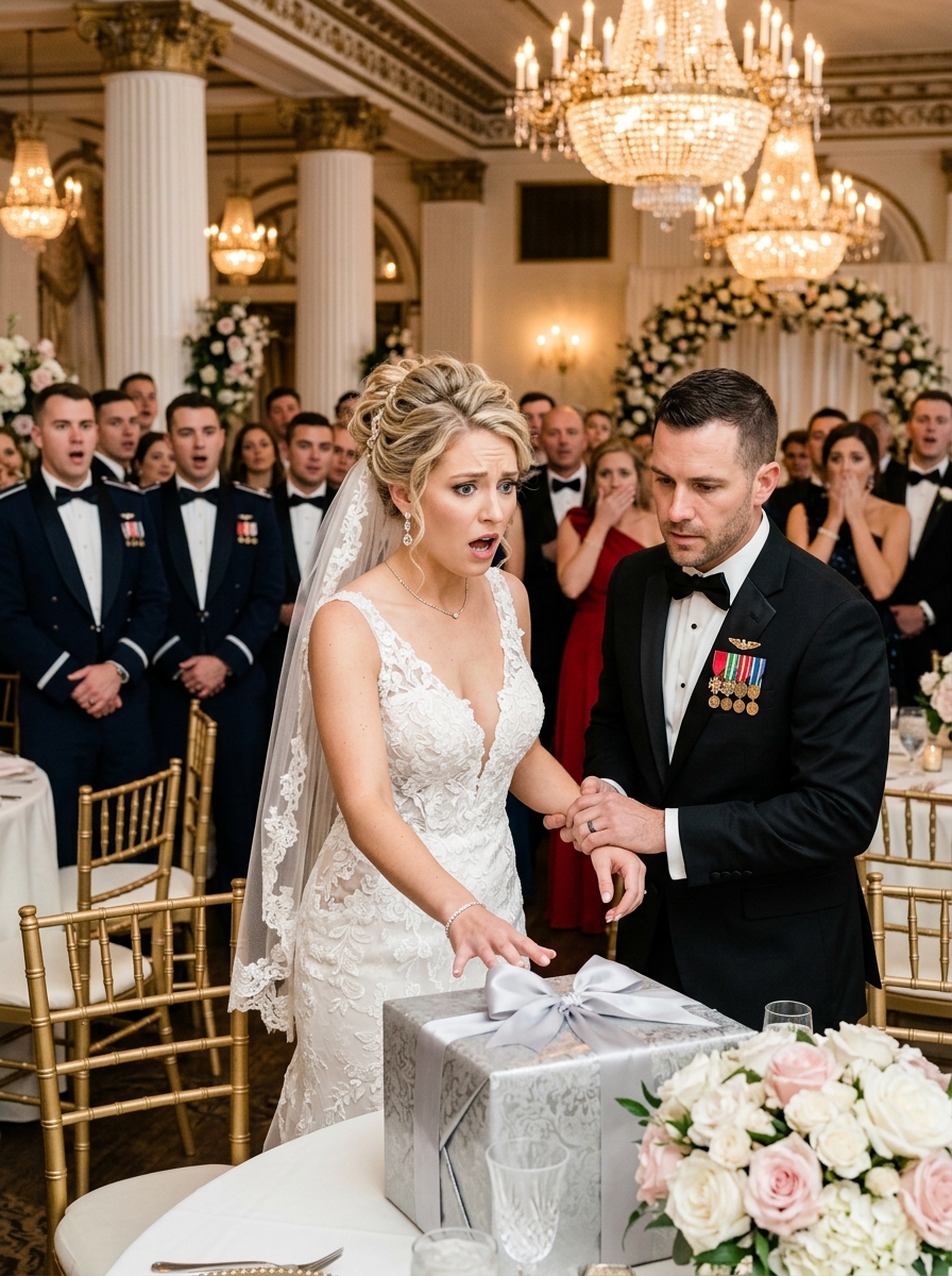 On my wedding, my sister gave me a gift box. My seal commander husband said: “Don’t touch it.” “What’s wrong?” I asked. He stared at my sister, his voice like ice: “You brought a threat into my home.”