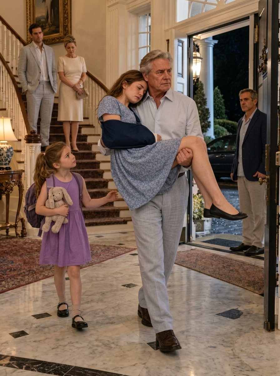 After I Fell Down the Stairs, My Mother-in-Law Called My Father and Said, ‘Come Take Your Daughter Back—She’s More Trouble Than She’s Worth.’ Dad Gave Her One Quiet Warning, but She Laughed Because She Had No Idea Who He Really Was…