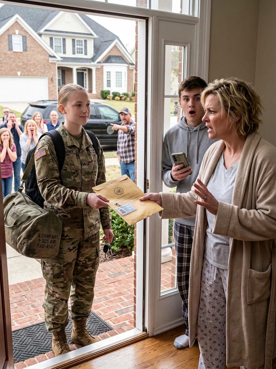 After nine months on deployment, I finally walked back into my own house—only for my mother-in-law to block the doorway. Then she handed me a laminated list of rules for how I was expected to behave while living under my own roof. I looked at the paper. Then I looked at her. And I smiled. Because at exactly 5:00 the next morning, she was going to learn whose house she had been pretending to control.
