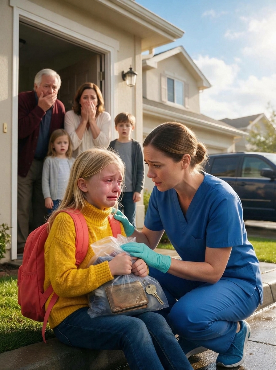 At 12:43 AM, my weeping daughter called from the curb: ‘Grandpa threw all my stuff out to make room for my cousin, and Dad just stood there.’ Leaving my ER shift immediately, I raced home only to face my father-in-law’s sneer: ‘We call the shots in this house.’ The arrogant freeloaders thought they had us beaten. But the moment I slammed the sole-ownership deed onto the table, my ruthless midnight eviction of the entire in-law family began.
